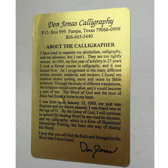 Don Jonas Calligraphy Matted Framed Print Inspirational Rustic Cabin Bears 12x13 - Picture 6 of 10